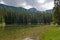 Glacial Black lake located on mount Durmitor