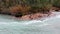 Glacial emerald river in autumn Norway landscape