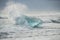 Glacial Iceberg in Beach Surf.