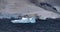 Glacial icebergs in the antarctic.