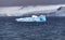 Glacial icebergs in the antarctic.