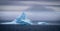 Glacial icebergs in the antarctic.