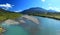 Glacial Illecillewaet River and Selkirk Mountains, Revelstoke, British Columbia, Canada