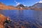 Glacial lake and a shelter in the national park Pirin, Bulgaria