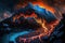 Glacial Lava: The Primal Dance of Fire and Ice, generative ai