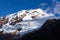 Glacial mountain view from Choquequirao trekking trail