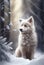 A Glacial Puppy in a Snowstorm near a Big Bad Wolf