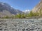 Glacial stream and Mountains