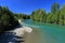 Glacial Waters of Kootenay River north of Kootenay Lake, British Columbia, Canada