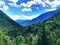 The glacially carved valley in New Hampshire