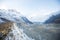 Glacier at abyss on mountain Annapurna Base camp