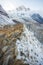 Glacier at abyss on mountain Annapurna Base camp