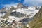 Glacier alnd falls in Val Veny, Aosta valley, Italy