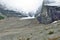 Glacier along the Icefields Parkway between Banff and Jasper in the Canadian Rockies