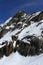 Glacier, Bellecote, Plagne Centre, Winter landscape in the ski resort of La Plagne, France