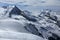 Glacier, Bellecote, Plagne Centre, Winter landscape in the ski resort of La Plagne, France