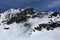 Glacier, Bellecote, Plagne Centre, Winter landscape in the ski resort of La Plagne, France