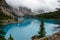 Glacier blue water of the Morain Lake 10