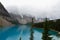 Glacier blue water of the Morain Lake 4