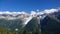 Glacier of bossons in France in summer