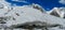 Glacier cracks in the big mountains