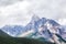 Glacier Deposits on the Mountains of the Canadian Rockies in Ban