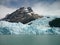 Glacier descending the mountain.