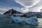 The glacier descends into the Gulf of Spitsbergen Archipelago