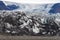 Glacier details with ash in the ice - Iceland