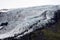 Glacier details with ash in the ice - Iceland