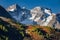 Glacier du Lautaret and Gaspard Peak in autumn. Col du Lautaret, Ecrins National Park, Hautes-Alpes, European Alps, France