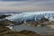 Glacier front with crevasses and a silt lagoon, Point 660, Kangerlussuaq, Greenland