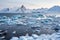 Glacier ice floating in the Arctic fjord - Spitsbergen