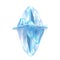 Glacier Iceberg Floating On Water Waves Vector