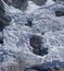 Glacier icefall in high Andes