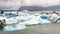 Glacier lake and icebergs. JÃ¶kulsarlÃ³n iceberg lagoon. South of Iceland