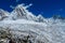 Glacier landscape and views of Himalayas near Everest mountain