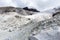 Glacier landslide mountains ice snow peaks cliffs, Bolivia.