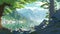 Glacier With Large Canopy Tree In Makoto Shinkai Style