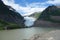 A glacier meets water at stewart, canada.