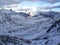 Glacier moratsch with swiss alps summits at Diavolezza-Lagalb, Switzerland