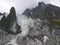 Glacier in the Mount Blanc, Val Veny, Alps Mountains