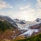 Glacier in a mountain valley