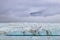 Glacier and mountains in Croker Bay, Devon Island, Nunavut, Canada