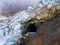 Glacier in the Mutnovsky caldera on Kamchatka, Russia