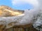 Glacier in the Mutnovsky caldera on Kamchatka, Russia