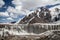 Glacier near the Lenin peak. Pamir region. Kyrgyzstan