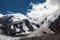 Glacier near the Lenin peak. Pamir region. Kyrgyzstan