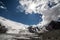 Glacier near the Lenin peak. Pamir region. Kyrgyzstan