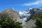 Glacier near mount Fitz Roy, Patagonia